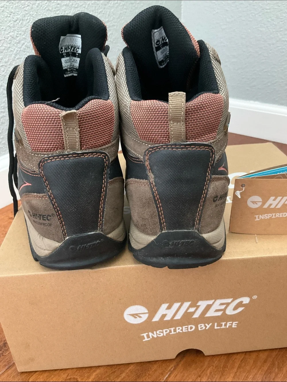 Hi-Tec Brown and Orange Trail Hiking Boots